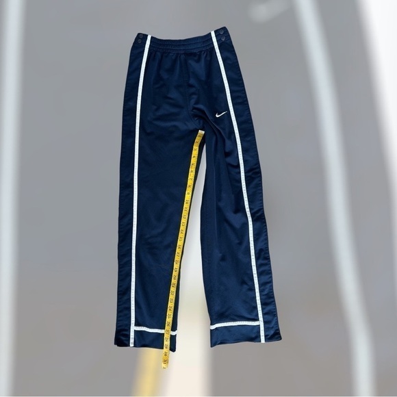 Nike navy blue side snaps warm up joggers size S - Picture 6 of 7